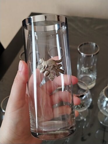 продленка для школьников: Стаканы, цвет - Серебристый, Стекло, Набор из 12 шт.