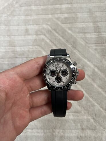 черные мужские ботинки: Б/у, Наручные часы, Rolex, цвет - Черный