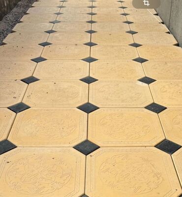 декоративные цветы: Тротуарная плитка «Восьмигранник» с декоративными вставками - Формат