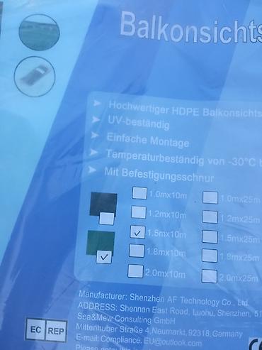 dekoracija za terasu: Balkonska zaštitna mreža za privatnost (Balkonsichtschutz) - — 5