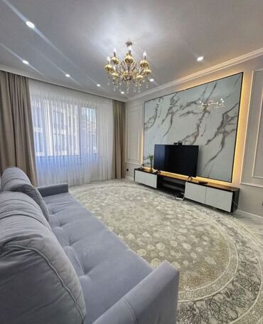 сдается 2 комнатная квартира в джале: 3 комнаты, 100 м², Элитка, 3 этаж, Дизайнерский ремонт