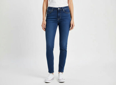 materiałowe spodnie z wysokim stanem: H&M, Jeansy damskie, rozmiar M