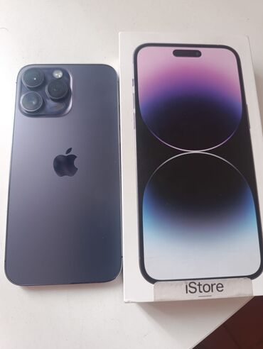 айфон 12 про макс бу цена в бишкеке: IPhone 14 Pro Max, Колдонулган, 256 ГБ, Deep Purple, Заряддоочу түзүлүш, Коргоочу айнек, Каптама, 87 %