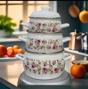 Tava-qazan dəstləri: Qazan, rəng - Ağ — 10