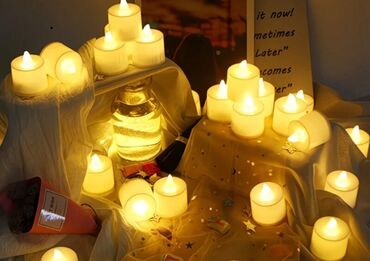 led лента: LED-свечи-таблетки с теплым мерцанием - Компактные декоративные свечи