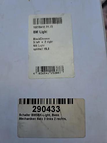 Gitare: SCHALLER BM5BK LIGHT ČIVIJE ZA BAS PROFI 3L+2R | Slanje po — 4