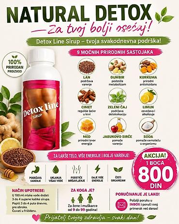 peskiri krpe i kucni tekstil: Detox Line sirup – prirodan izbor za lakše telo i više energije — 3