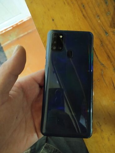 xor telefon: Samsung Galaxy A21S, 32 GB, rəng - Göy, Barmaq izi, Face ID