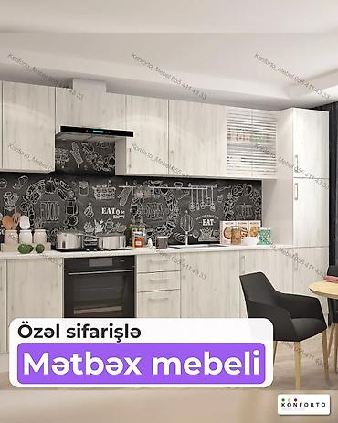 Mebel: Sifarişlə mətbəx dəsti, Özü çəkən petlələr, MDF — 1
