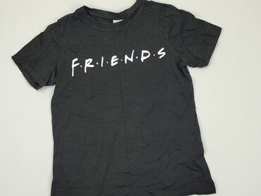czarne t shirty z koronką: T-shirt, H&M, XS, stan - Dobry