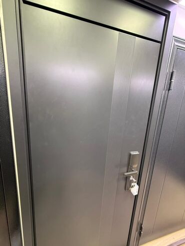 двери с двух сторон из бельгии: Входная металлическая дверь в современном минималистичном стиле. -