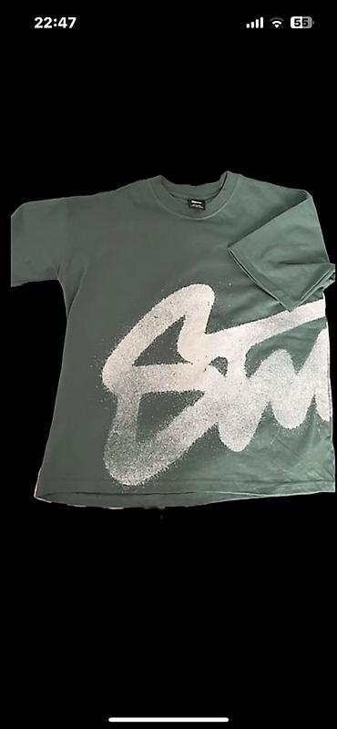 pull and bear: Futbolka, PULL&BEAR, Standart, rəng - Yaşıl — 1