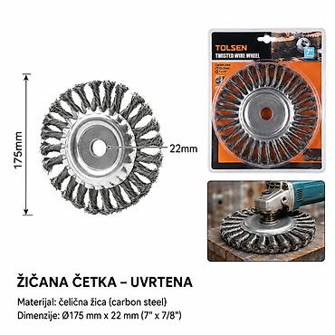 KMT Upletena žičana četka – osigurač za čelik Opis: - Profesionalna