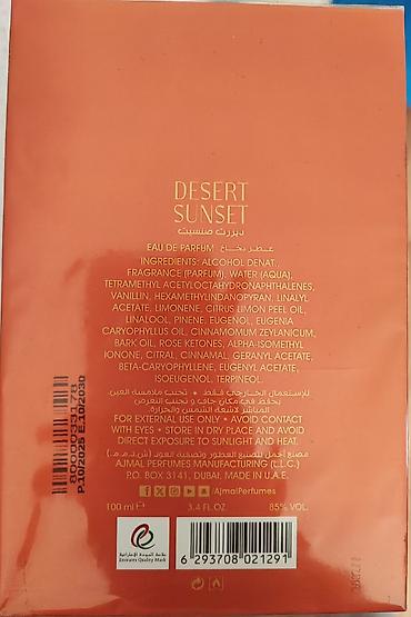 Şəxsi əşyalar: Ajmal Desert Sunset 100 ml Edp Tam orijinal. Yarı qiymətinə satıram — 2
