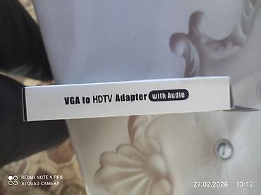 Digər kompüter aksesuarları: VGA to HDMI adapter kompüteri monitor ya da telefizora qoşmaq üçün dü — 12