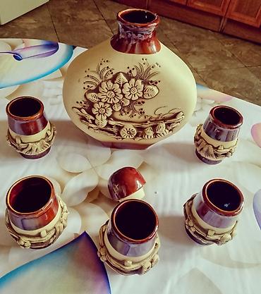Digər dəstlər və servizlər: Əl işi keramika içki dəsti - Tərkibi: 1 ədəd qapaqlı keramika — 3