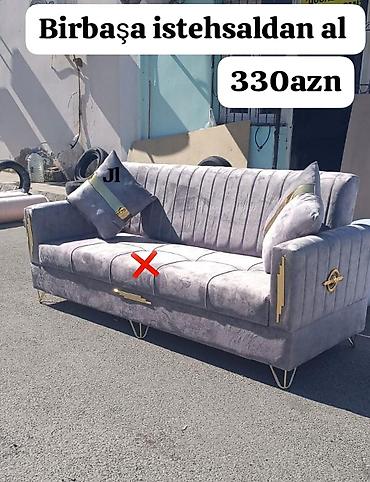 embawood divan modelleri: Məhsul: Yumşaq taxta karkaslı, parça üzlü 3 nəfərlik divan — 1