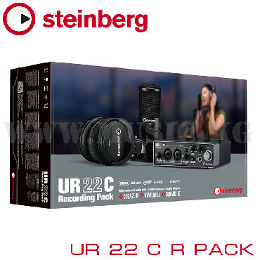 Студийные микрофоны в Кыргызстан: Звуковая карта STEINBERG UR22C R PACK2 x 2 USB 3.0 аудиоинтерфейс с 2x