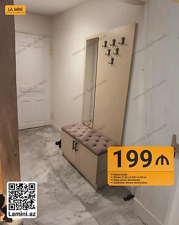 parca skaf: Dəhliz dolabı – La Mini - Komplekt: iri güzgülü panel, 6 ədəd metal — 1