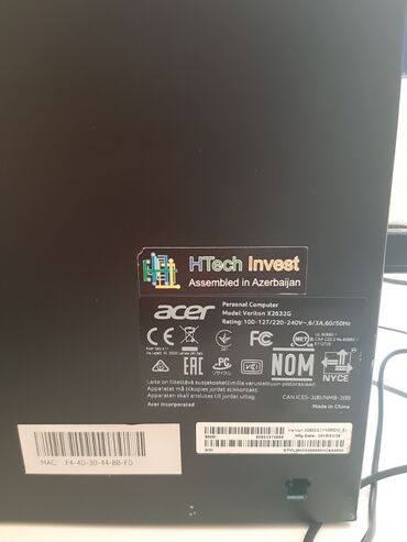 Masaüstü kompüterlər və iş stansiyaları: ACER sistem bloku + Casper Monitoru = Dəst şəkildə hər şey yazılıb. 1 — 4