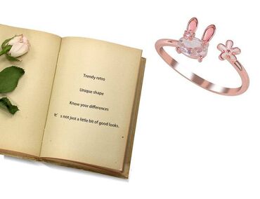 золотые цепочки женские 585: Ювелирное женское кольцо с милым Кроликом, кольцо с животным