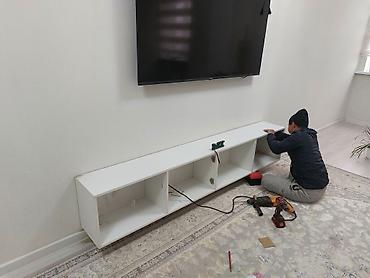 Тумбы и подставки для телевизора: Тумба и подставка для телевизора, Напольная, ЛДСП, цвет - Белый — 9