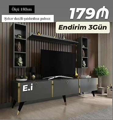 2 ci el stol: TV stend 179 azn Yep yeni model rəng seçimi var çatdırılma var — 1