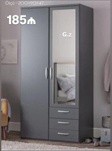 Uşaq və gənc otağı üçün dəstlər: Açılan, 2 qapılı Düz dolab, Qarderob, paltar dolabı