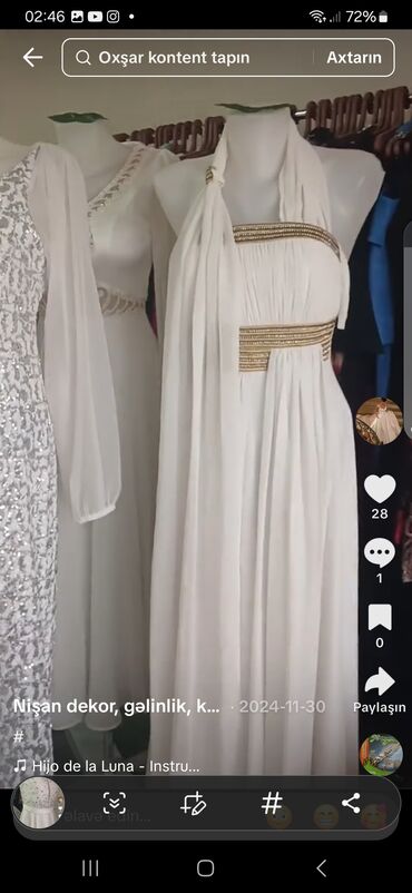 Ziyafət donları: Zərif ziyafət və mərasim geyimləri kolleksiyası - Ağ rəngli, qısa — 6