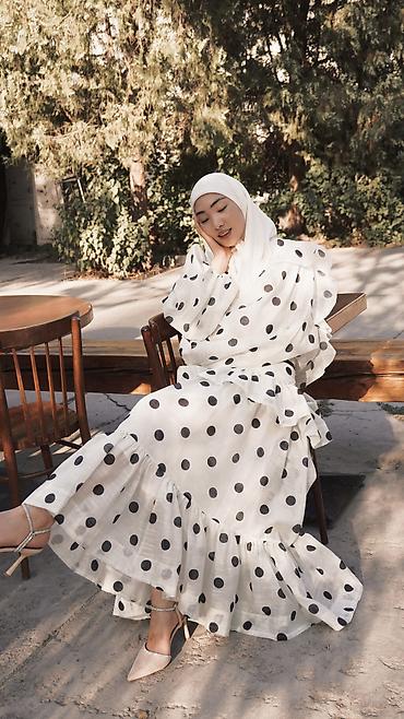 Повседневные платья: Продаю платье размер-L Новая Верх просвечивает надо носить лонгслив🤍✨ — 10