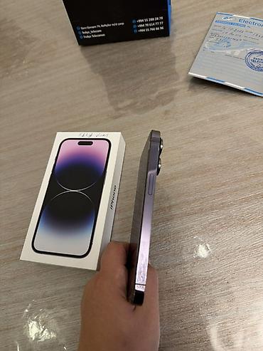 i̇phone pro: IPhone 14 Pro, 512 GB, Deep Purple, Zəmanət — 3