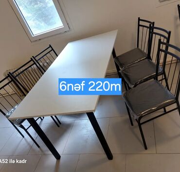 metbex ucun divan: Для кухни, Прямоугольный стол, 6 стульев