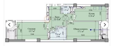 Продажа квартир: 2 комнаты, 71 м², Элитка, 4 этаж, ПСО (под самоотделку)