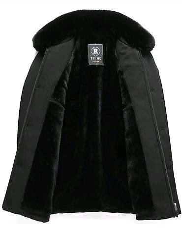 воротник мех: Мужская куртка, 3XL, Все размеры, Новый, цвет - Черный, Самовывоз, Платная доставка — 2