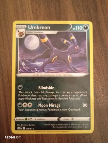mobil oyuncaq: Umbreon stage1 psa10
