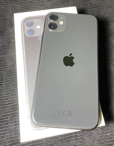 Apple iPhone: IPhone 11, Б/у, 128 ГБ, Черный, Коробка, 76 %