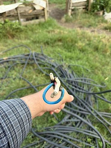 kabel satışı: Transformator xəttindən yaşayış evinə çəkilmiş elektrik kabeli — 2