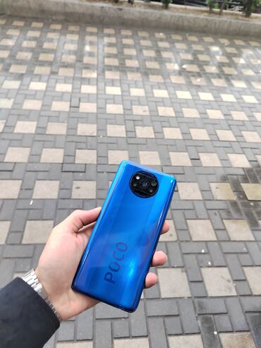 стационарный телефон: Poco X3 NFC, 128 ГБ, цвет - Синий, Кнопочный, Face ID