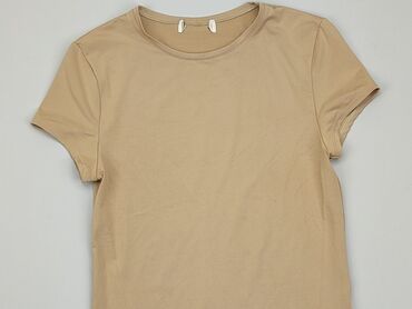 eleganckie brązowa bluzki: T-shirt, M (EU 38), condition - Very good
