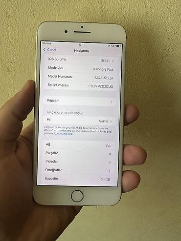 Apple iPhone: IPhone 8 Plus, 64 GB, Ağ — 9