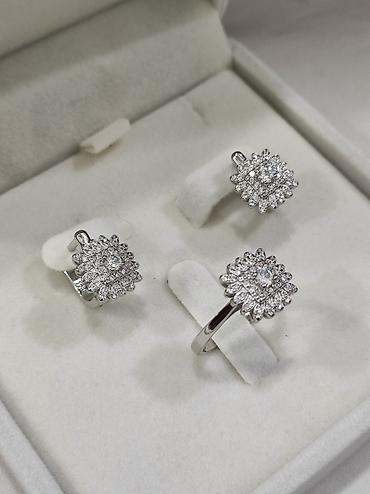 Серебряные наборы украшений: Серебряный Набор под Бриллианты Серебро 925 пробы Качество отличное — 2