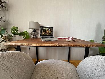komputer setup: Kompüter masası, İşlənmiş, Açılmayan, Taxta, Dördbucaq masa — 2