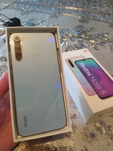 телефон за 6000: Xiaomi, Redmi Note 8, Новый, 64 ГБ, цвет - Голубой, 2 SIM