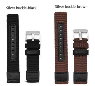 Dodaci za satove: Kvalitetna platneno-kožna narukvica više boja za modele sata širine — 4