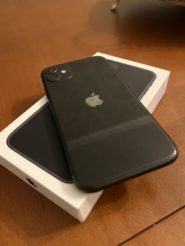 iphone 11 ekranı: IPhone 11, 64 GB, Qara, Face ID