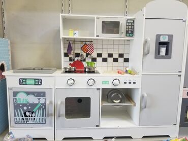 Hummer: Uşaq oyuncağı – taxta oyun mətbəxi - Tam dəst modul: soba və bişirmə