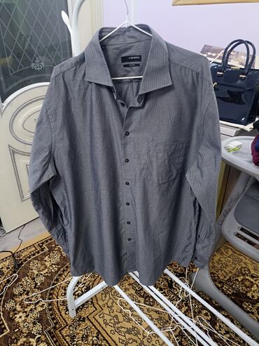 чёрный рубашка: Рубашка 3XL (EU 46), 4XL (EU 48), цвет - Серый