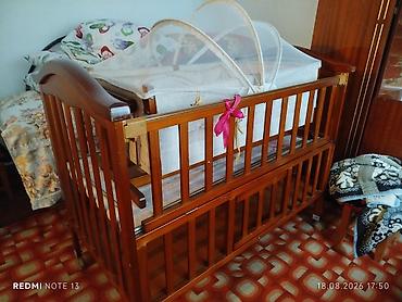 Люлька, Б/у, Колыбель, Дерево, цвет - Коричневый