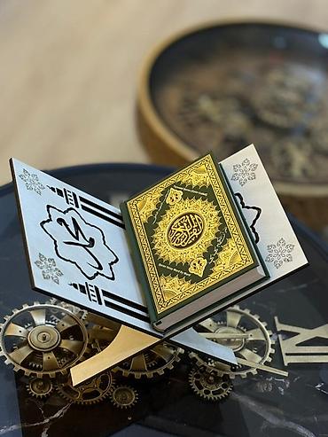 Религиозные книги: Məhsul: Quran-ı Kərim və dekorativ taxta rihle (kitabaltı) - Quran-ı — 1