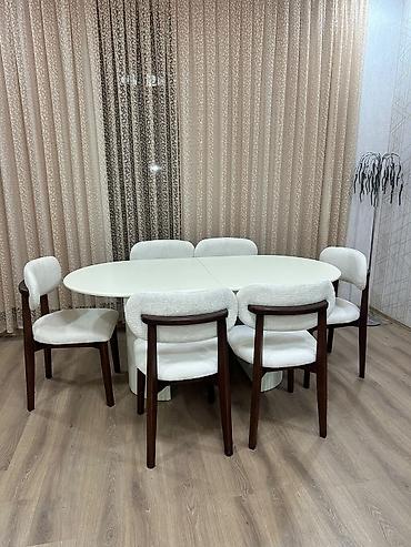 Qonaq otağı üçün, İşlənmiş, Açılmayan, Oval masa, 6 stul lalafo.az -da Qonaq otağı üçün, İşlənmiş, Açılmayan, Oval masa, 6 stul